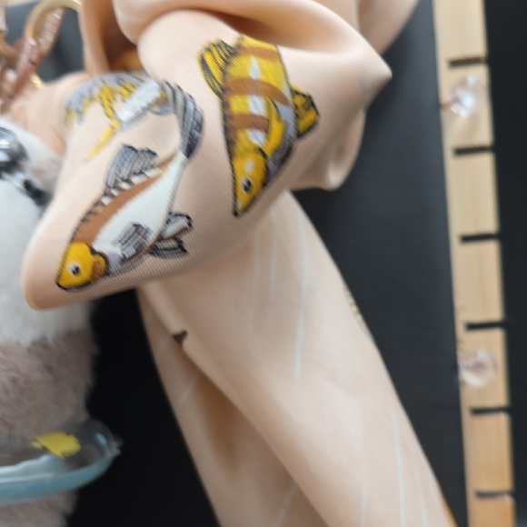 Adorable Plush Otter Keychain with Scarf - Cream and Brown - Picture 3 of 6